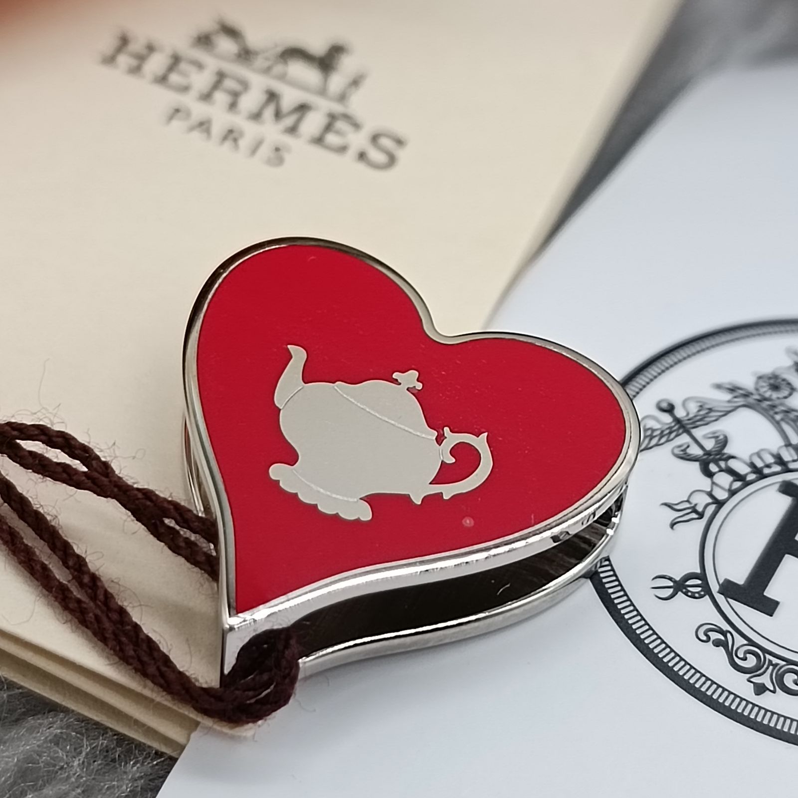 HERMES 》 ☆未使用☆ エルメス スカーフリング ティータイム