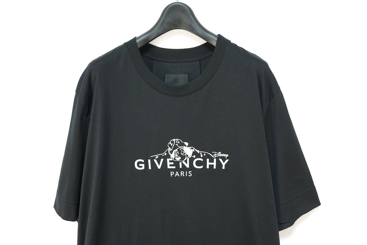 GIVENCHY ジバンシィ 101匹わんちゃん 刺繍入り フロント ロゴプリント Tシャツ ワンピース ブラック Sサイズ BW20AH3ZAS