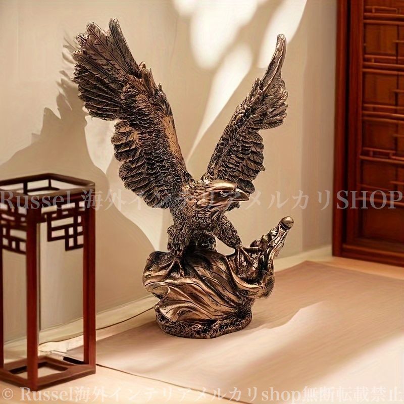 美術品　置物　鷲の首？ 置き物 オブジェ イーグル 鷲 ワシ 鳥 羽根 飛び立つ バード