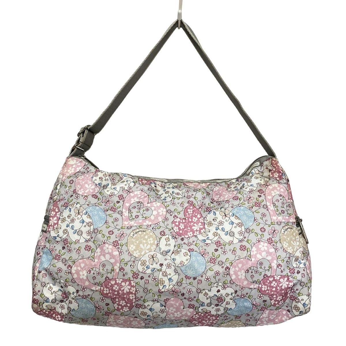 LeSportsac レスポートサック ピンクグレー ハート柄 ショルダーバッグ LESPORTSAC(レスポートサック) ショルダーバッグ - ライトグレー