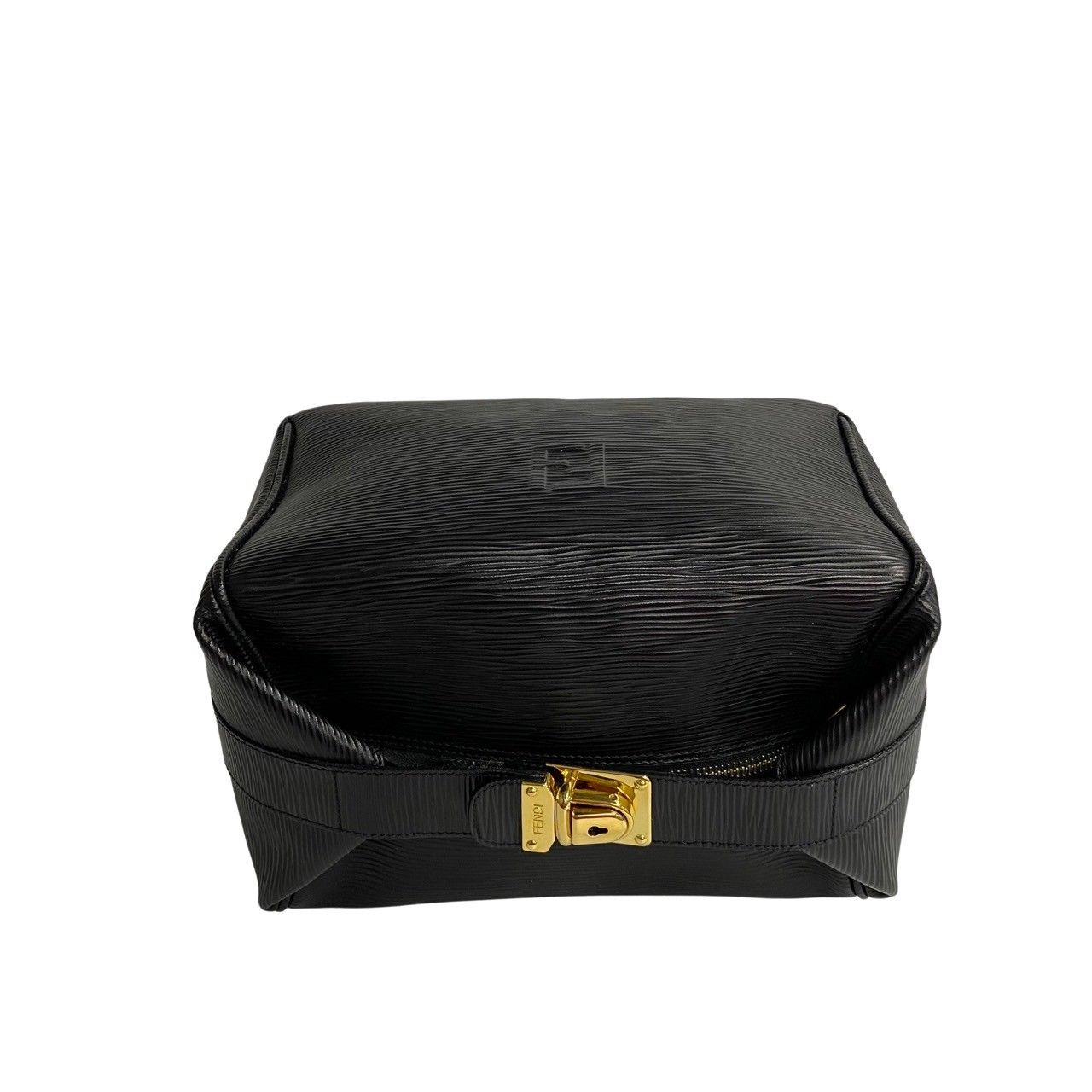 極 美品 保存袋付 FENDI フェンディ ロゴ 刻印 エピ レザー 本革 