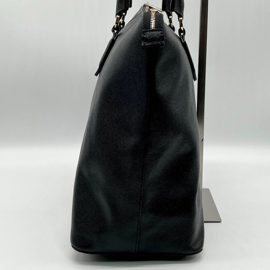 良品】FURLA PIN ビジネスバッグ トートバッグ レザー ブラック