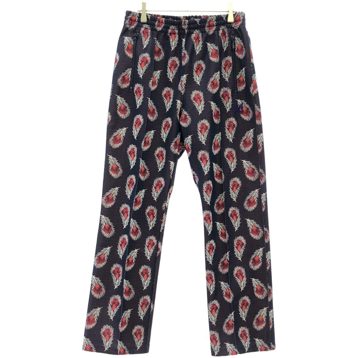 Needles ニードルズ 23AW TRACK PANT POLY JQ ジャガードトラックパンツ NS243 ネイビー系 S