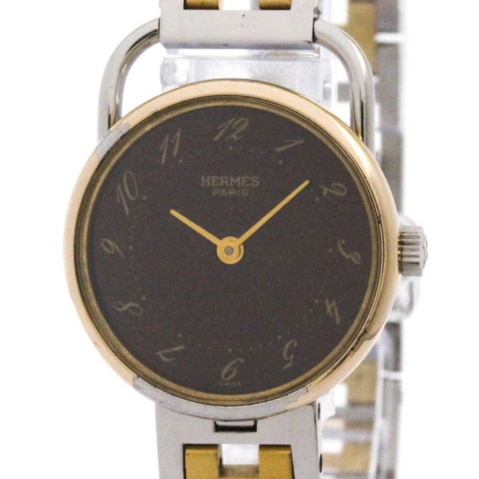 エルメス (HERMES) アルソー ゴールドプレート ステンレススチール 