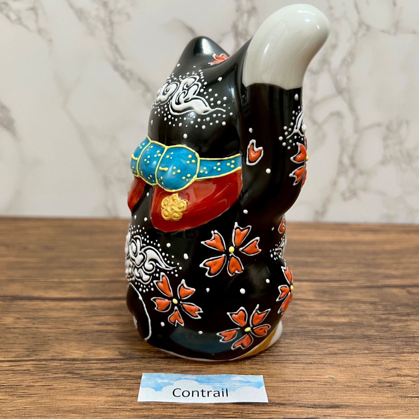 九谷焼】4.8号 招き猫 金富士 右手 金運招福 縁起物 Maneki Neko Lucky