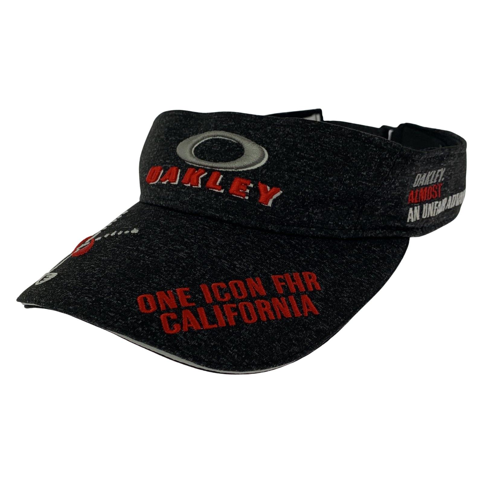 OAKLEY オークリー 刺繡 ゴルフサンバイザー/ダークグレー