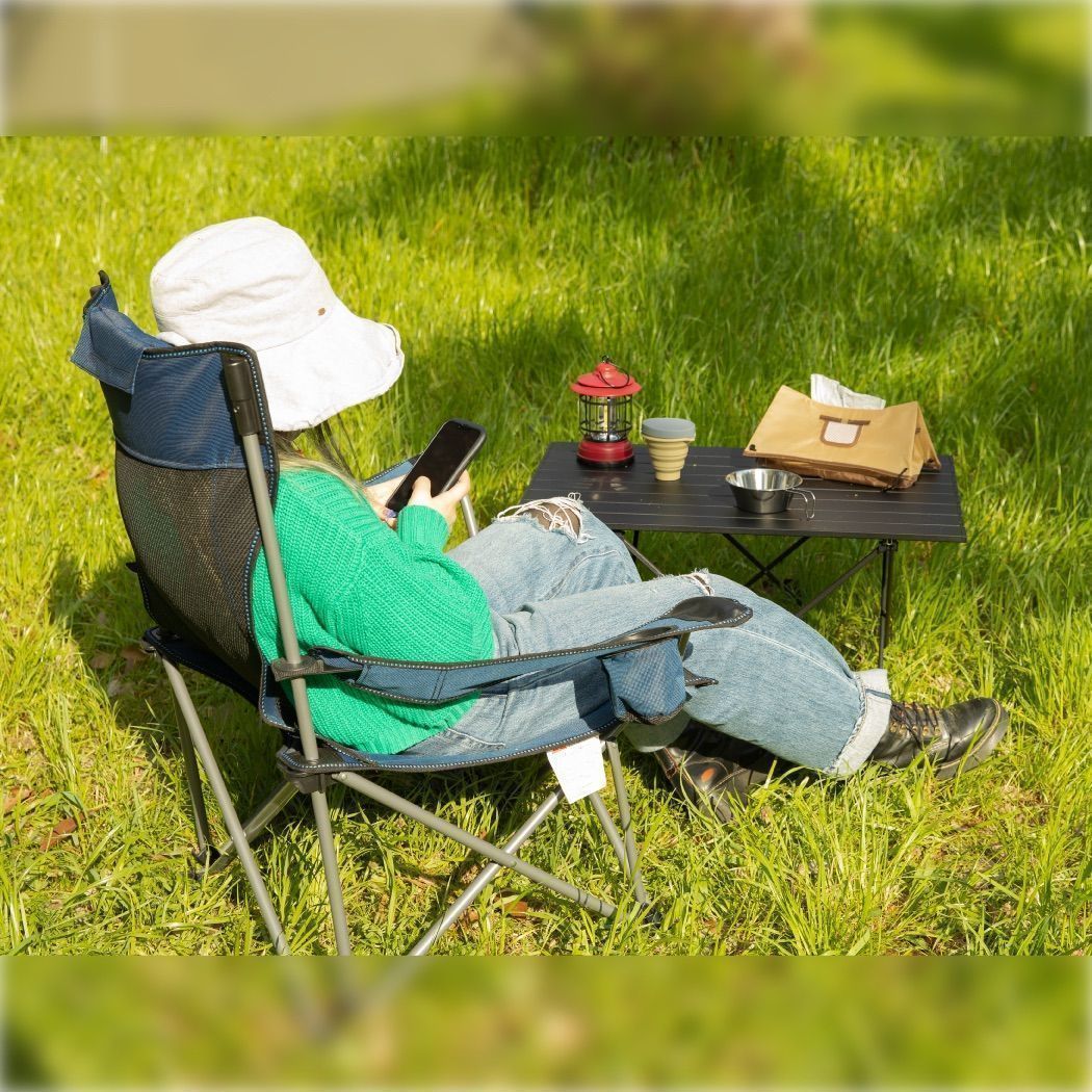 アウトドアチェア2脚ローチェア 折りたたみ コンパクト 軽量 キャンプ