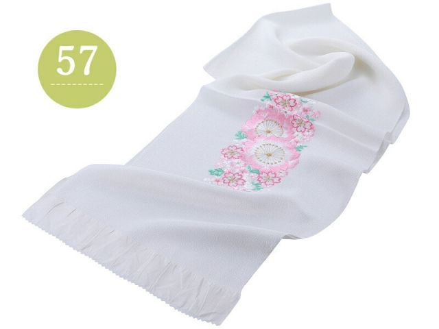 ★専用♦再お値下げしました！振袖+袋帯セット　京紅型　大輪万寿菊　丹後ちりめん 振袖用 正絹 丹後ちりめん さくら 刺繍入り 帯揚げ 全8色 ah-287