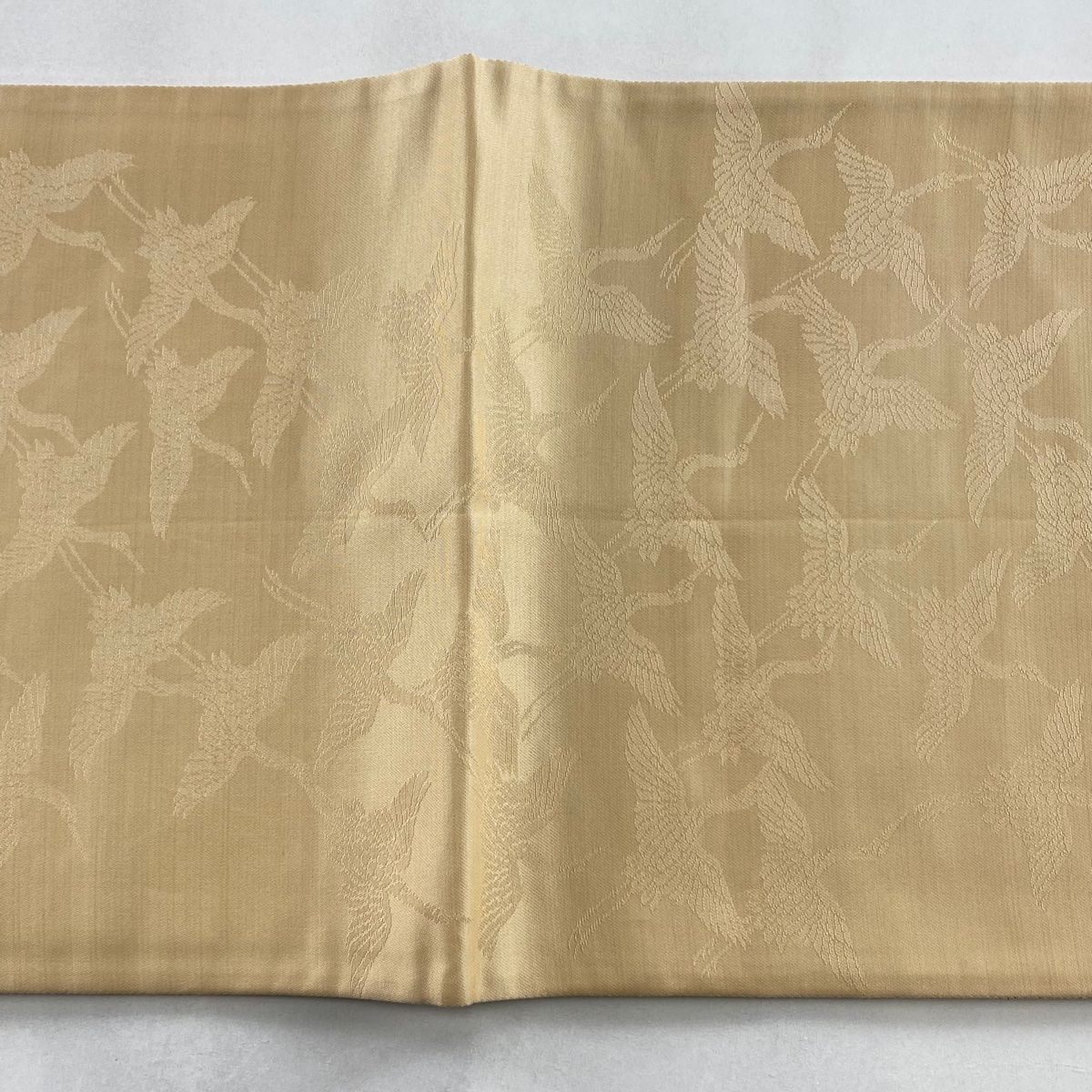 袋帯 美品 名品 鶴 波 箔 金色 全通 正絹 【中古】 - メルカリ