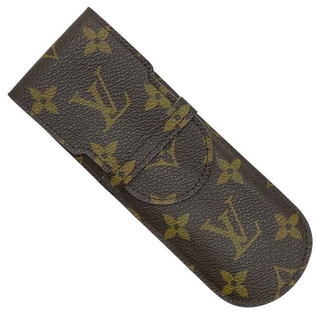 LOUIS VUITTON ルイヴィトン M62990 エテュイスティロ ペンケース 筆箱 モノグラムレザー ブラウン