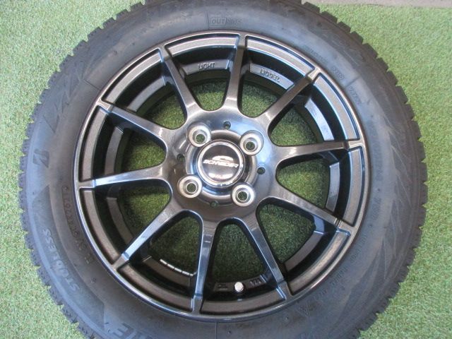 【中古】　送料込み　シュナイダー　155/65R14　スタッドレスタイヤSET　ラパン　スペーシア　タント　ムーヴ