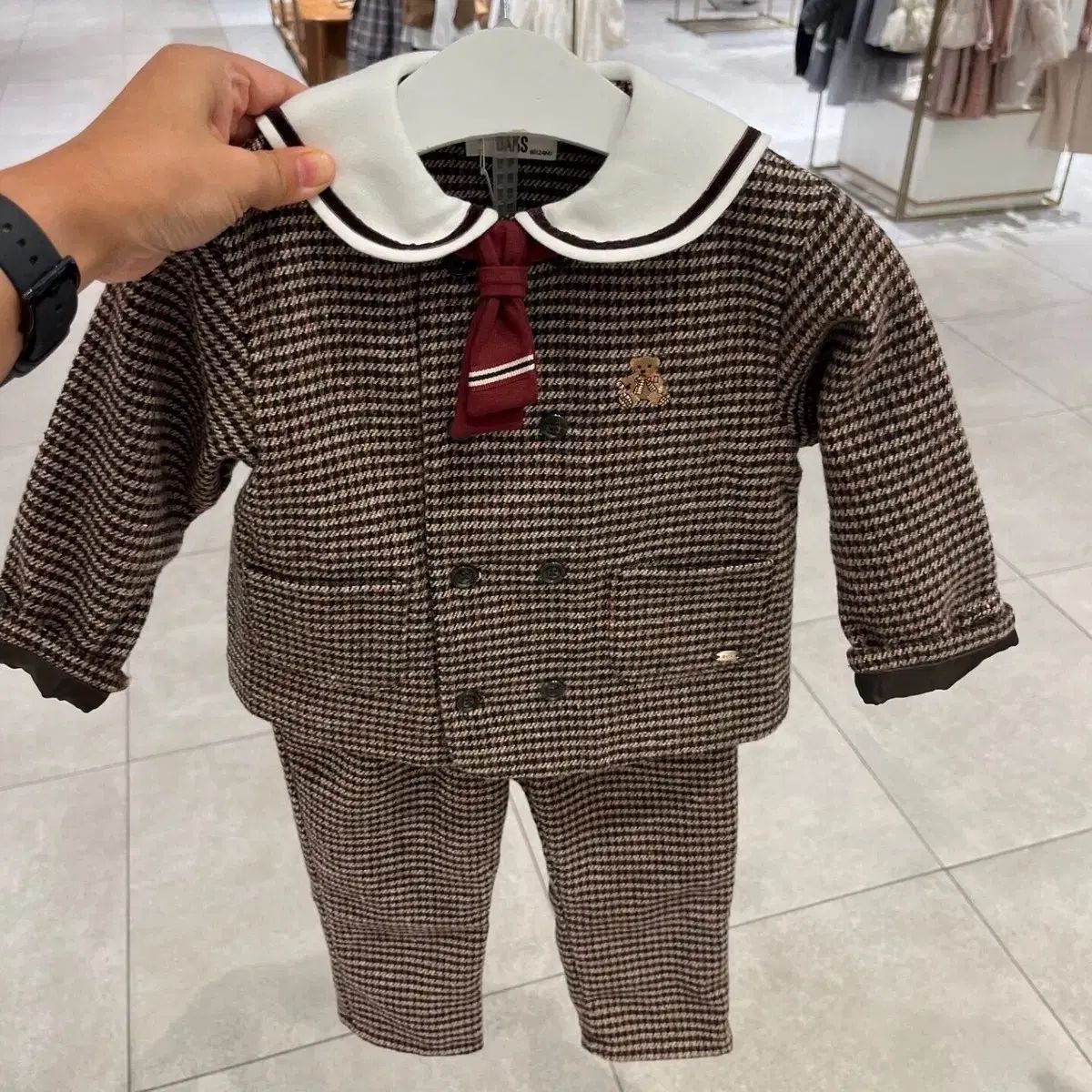 新規 ダックスベイビー ミレニアム チェック スーツ 120