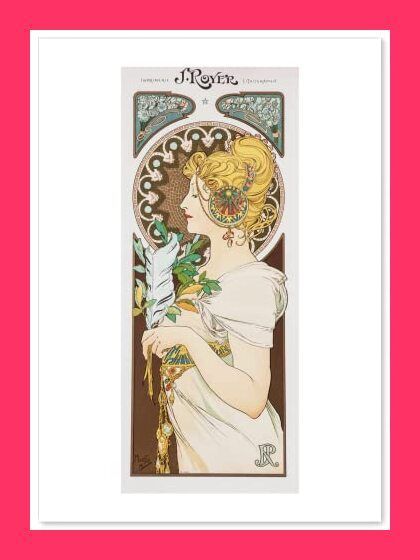 スタッフおすすめ！】アルフォンス ミュシャ ポスター 『羽根』 A4