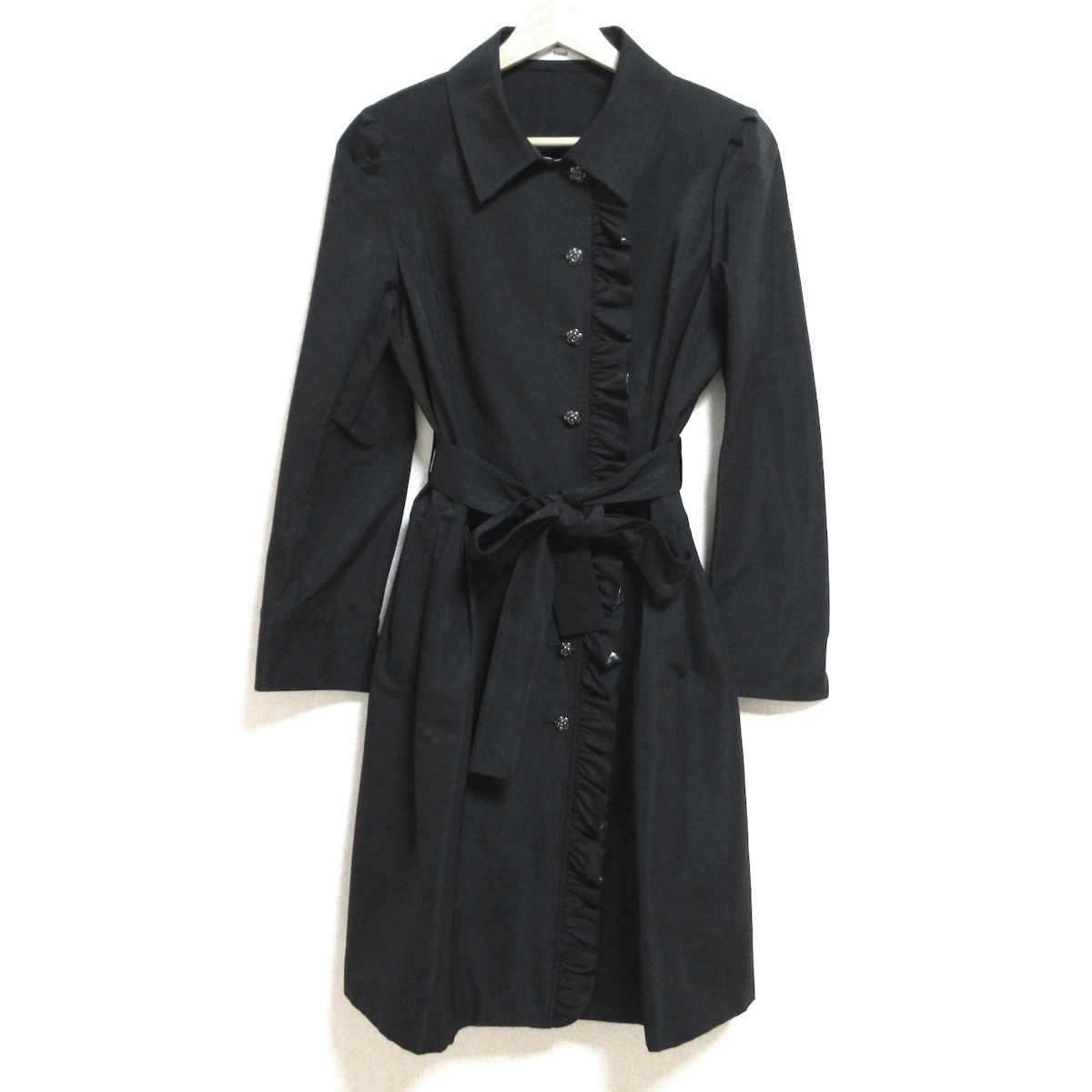 Rene(ルネ) コート サイズ38 M レディース美品 黒 フリンジ/花型ボタン  