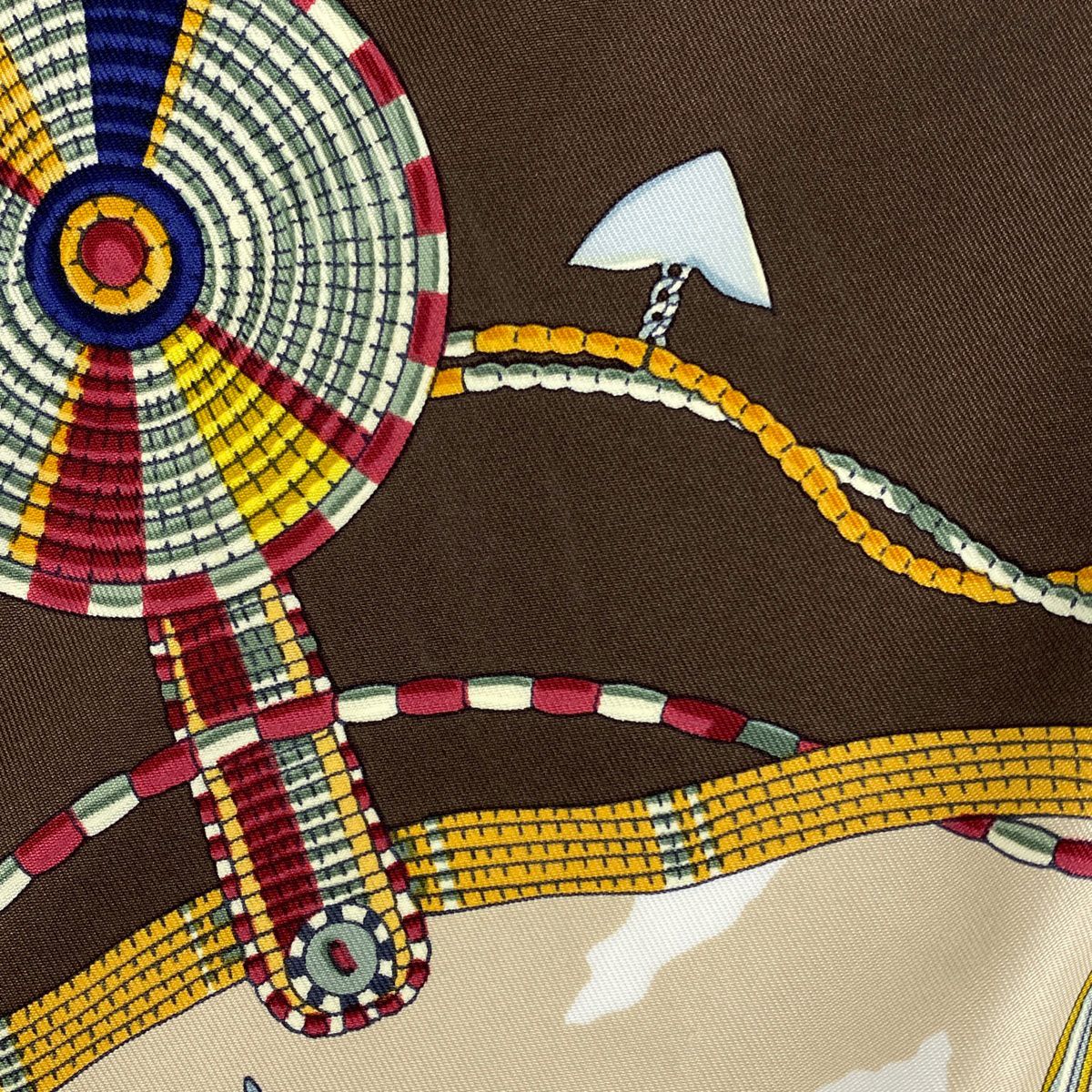 エルメススカーフ カレ90 ケニアの真珠 エルメス HERMES カレ 90