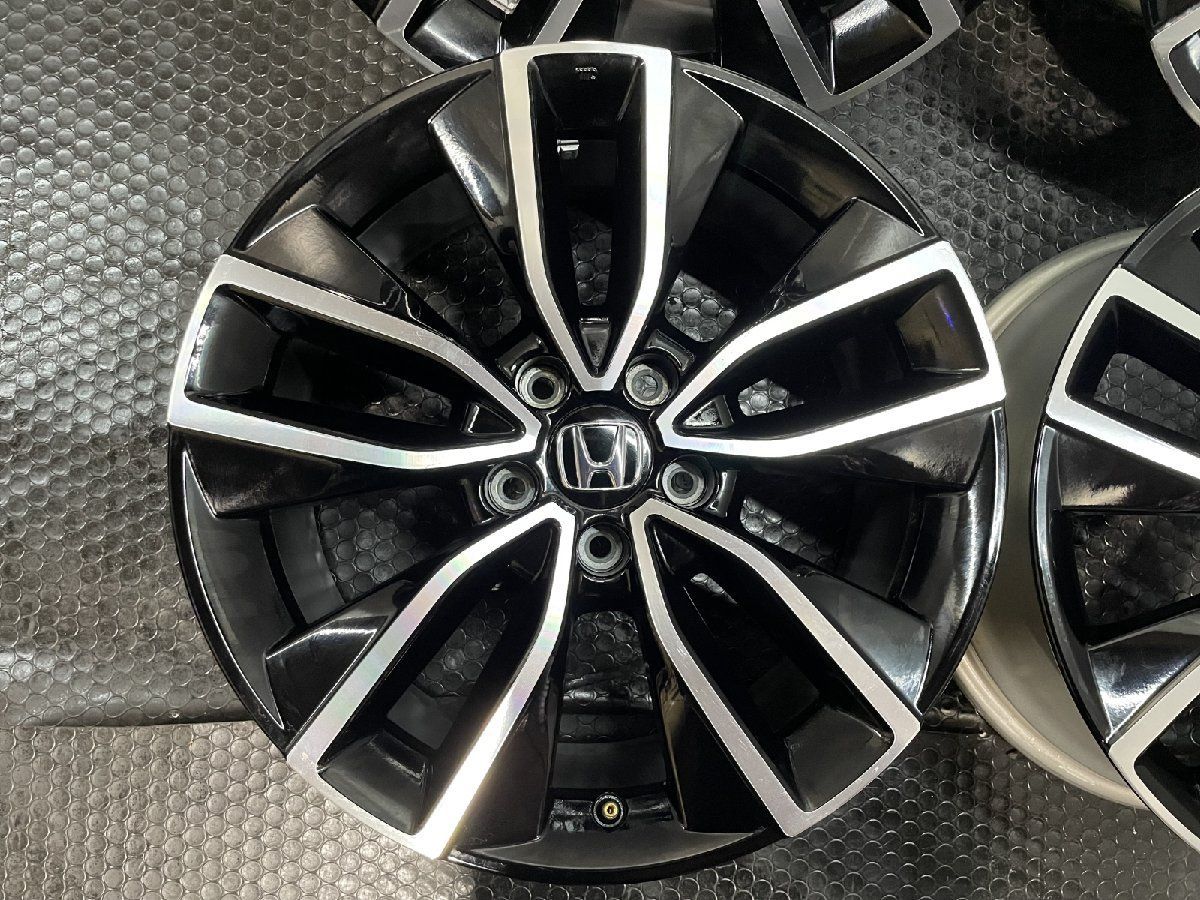 新車外し HONDA ホンダ ヴェゼル 純正ホイール ENKEI製 18インチ 4本 7.5J5HPCD114.3 55 ブラポリ MHA614