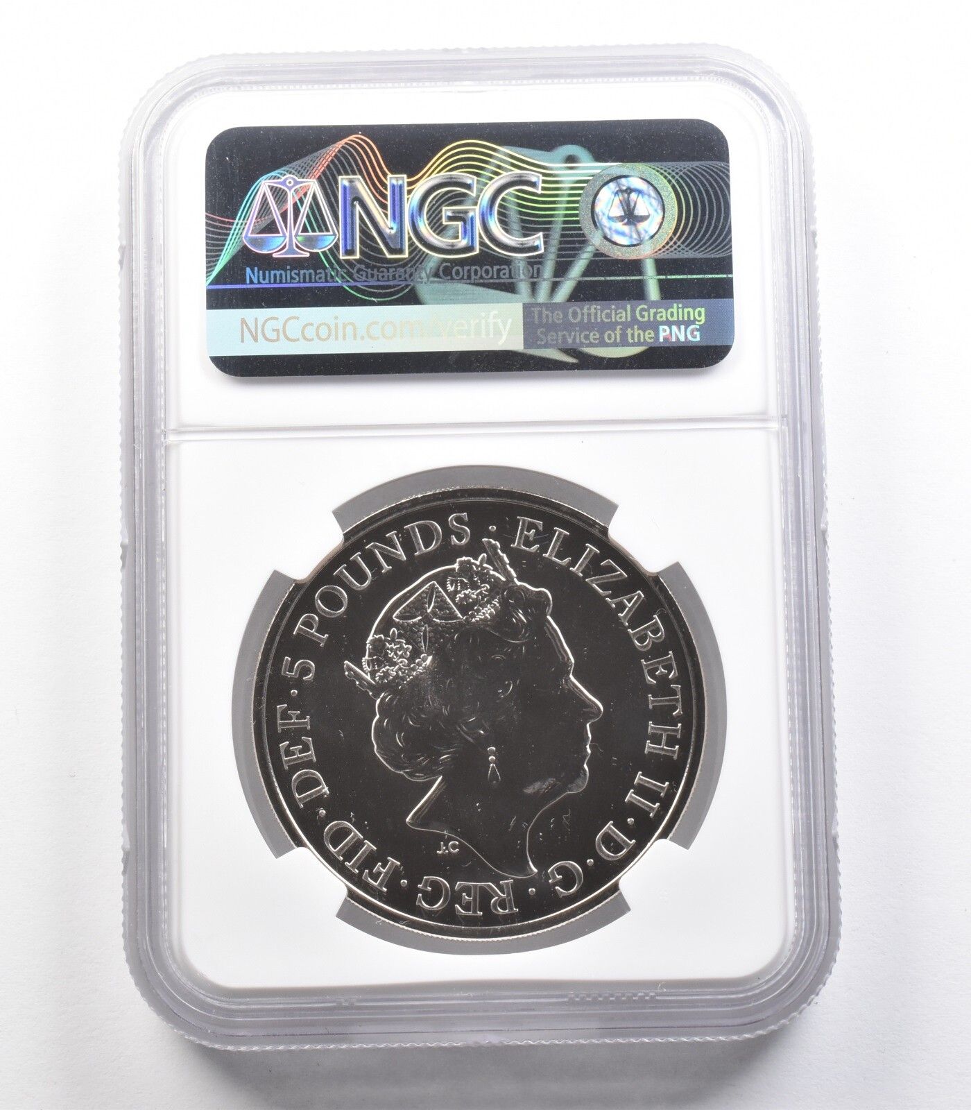 2021年 イギリス 5ポンド クイーンズビースト コンプリーターコイン FR MS70 DPL NGC