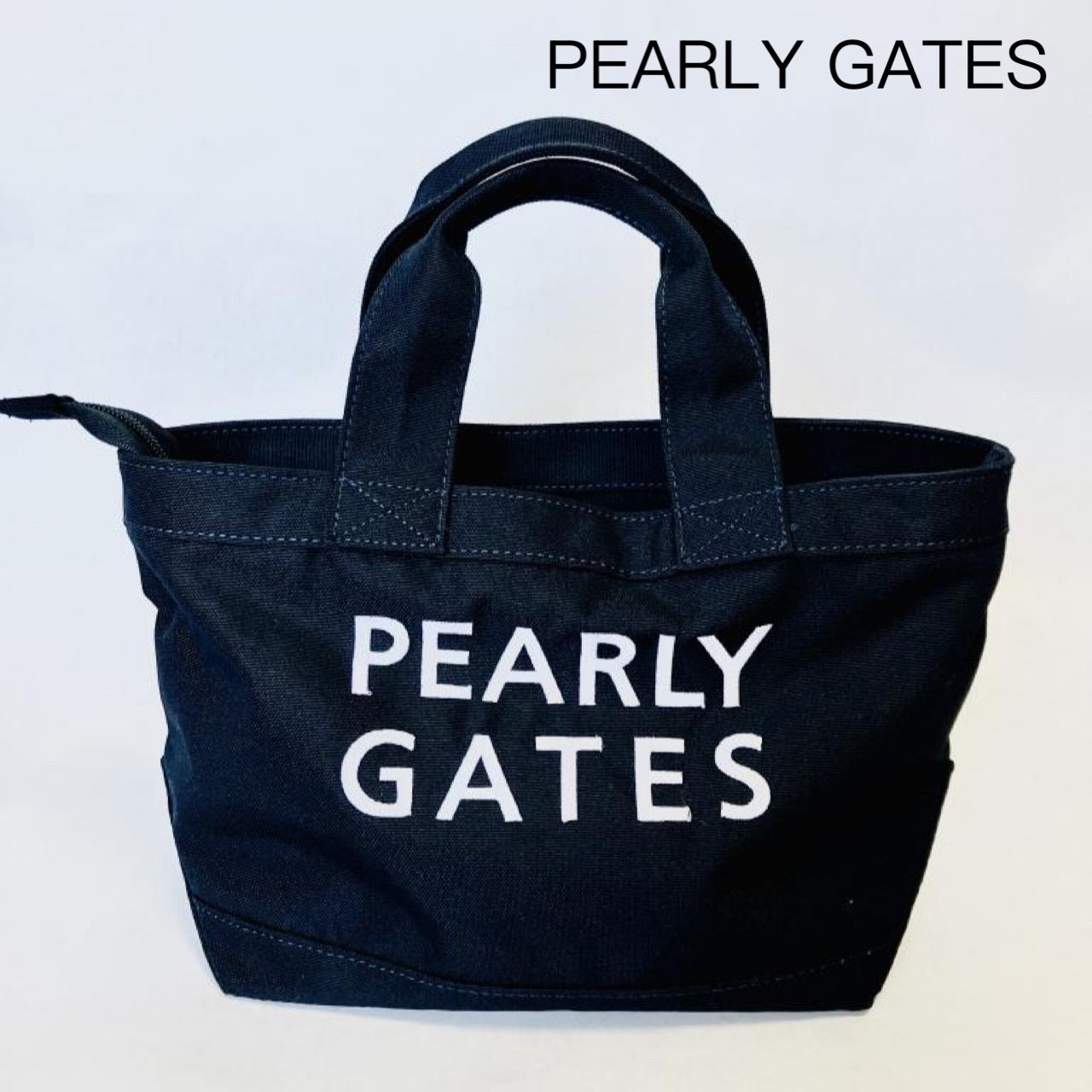 PEARLY GATES ブラックトートバッグ PEARLY GATES トートバッグ 「PEARLY GATES」ロッカーバッグ for