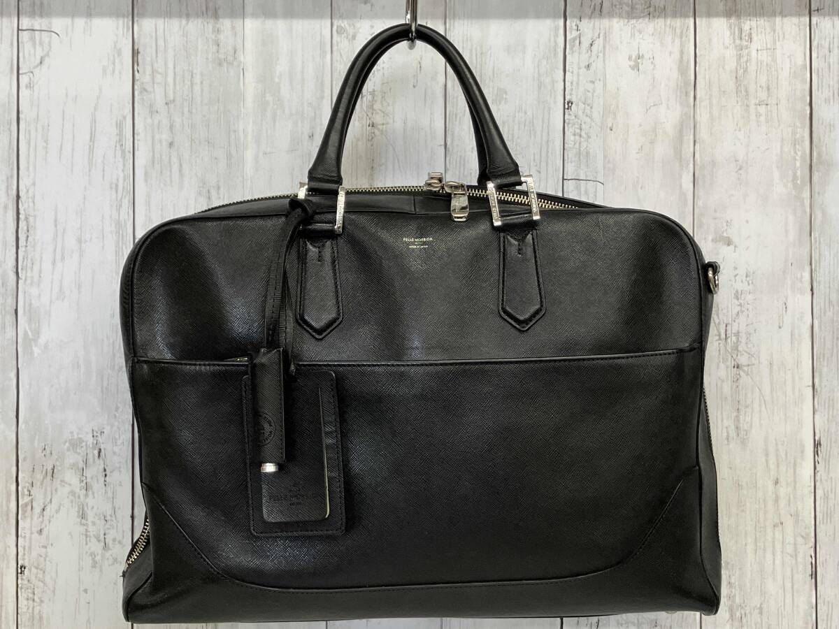 PELLE MORBIDA ブリーフケース ペッレモルビダ 2way ショルダーバッグ A4 書類カバン ビジネスバッグ レザー ブラック 通勤通学