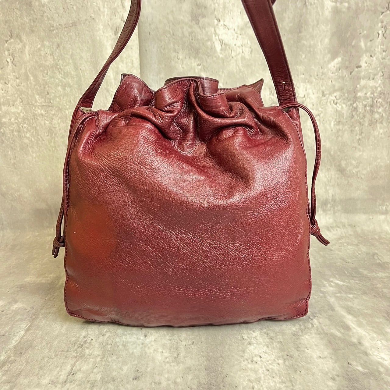 LOEWE ロエベ アナグラム ナッパレザー 巾着 ショルダーバッグ