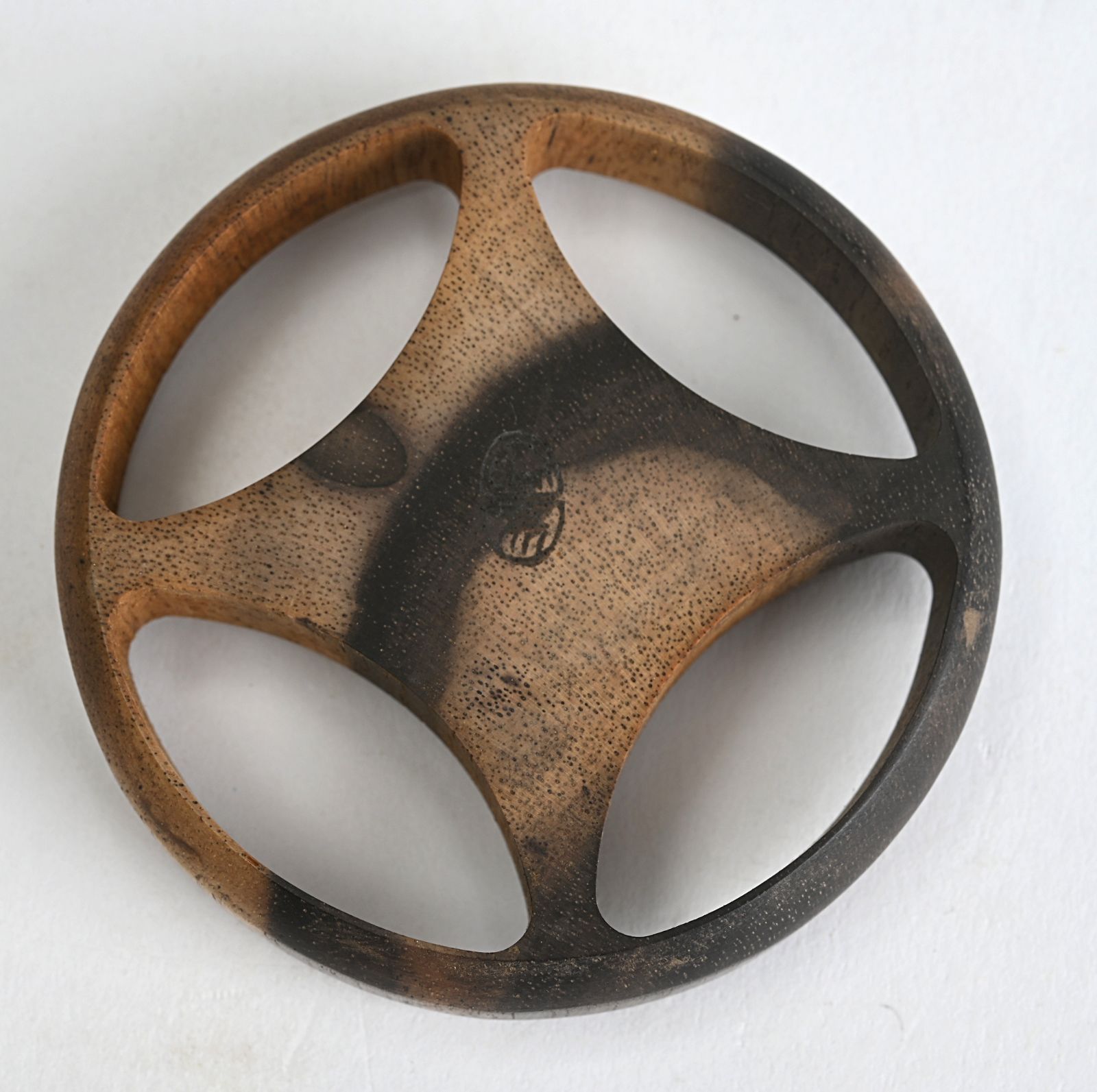 是非この機会に!! 平安 象彦 黒柿 七宝透かし香合 共箱 茶道具