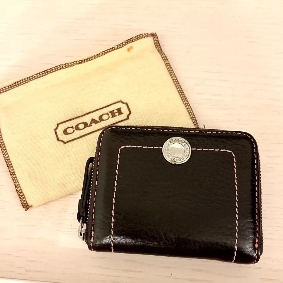 【希少極美品】箱付き COACH コインケース ミニポーチ ターンロック レザー 美品】コーチ レザー コインケース ミニ財布【COACH】 - メルカリ