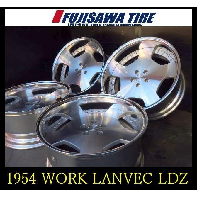 【1954】WORK LANVEC LDZ20x9.5J/10.5J 5穴 PCD114.3 -54本前後リム違い