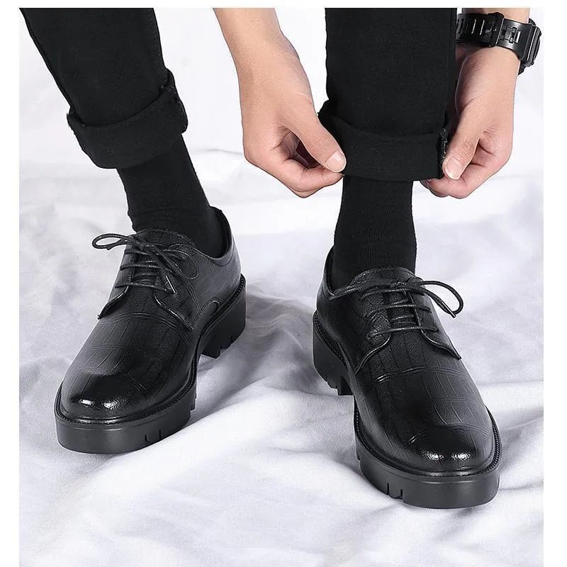 シークレットシューズ 身長アップ 8cm up背が高く見える 革靴 靴 紳士