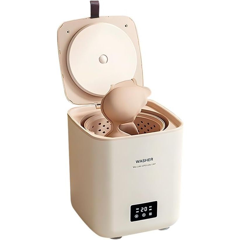 AORTD 小型洗濯機 脱水機能付き ミニ洗濯機 7L大容量 ポータブル 全自動洗濯機 操作簡単 節水 省エネ 小さい 洗濯 持ち運び 寮用 子供服 おもちゃ ペット用品 タオル ベビー用品 靴下 下着洗濯 操作簡単 一人暮らし 収納 排水