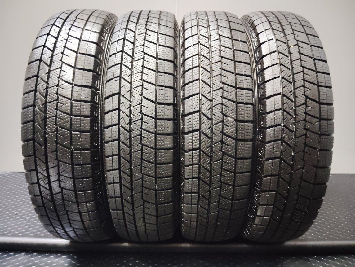 DUNLOP WINTER MAXX WM03 155 80R13 13インチ スタッドレス 4本 20年製 バリ溝 ヴィッツ パッソ ブーン プラッツ ワゴンR等 KTF362