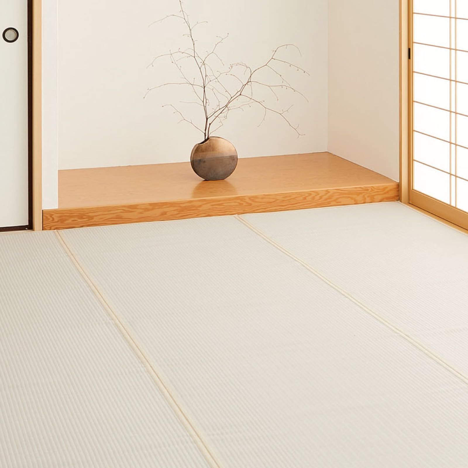 萩原(Hagihara) 洗える い草風カーペット 涼風 グレー 団地間6畳 人気商品】萩原 洗える い草風カーペット 四条 グレー 団地間6畳 約
