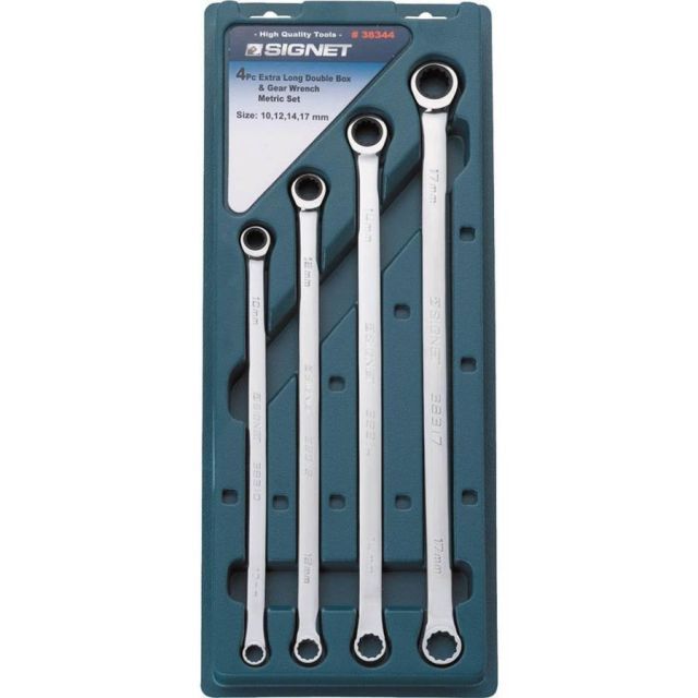 SIGNET (シグネット) 38344 4PC 超 ロング ストレートメガネ SIGNET レンチセット 38344 メガネ ギア レンチ 72ギア 採用 工具 セット
