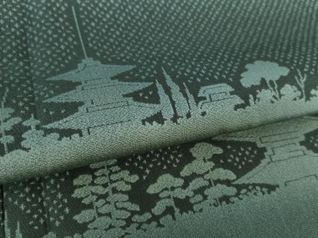 平和屋着物○訪問着 お召地 風景文 暈し染め 正絹 逸品 DAAS3877ps