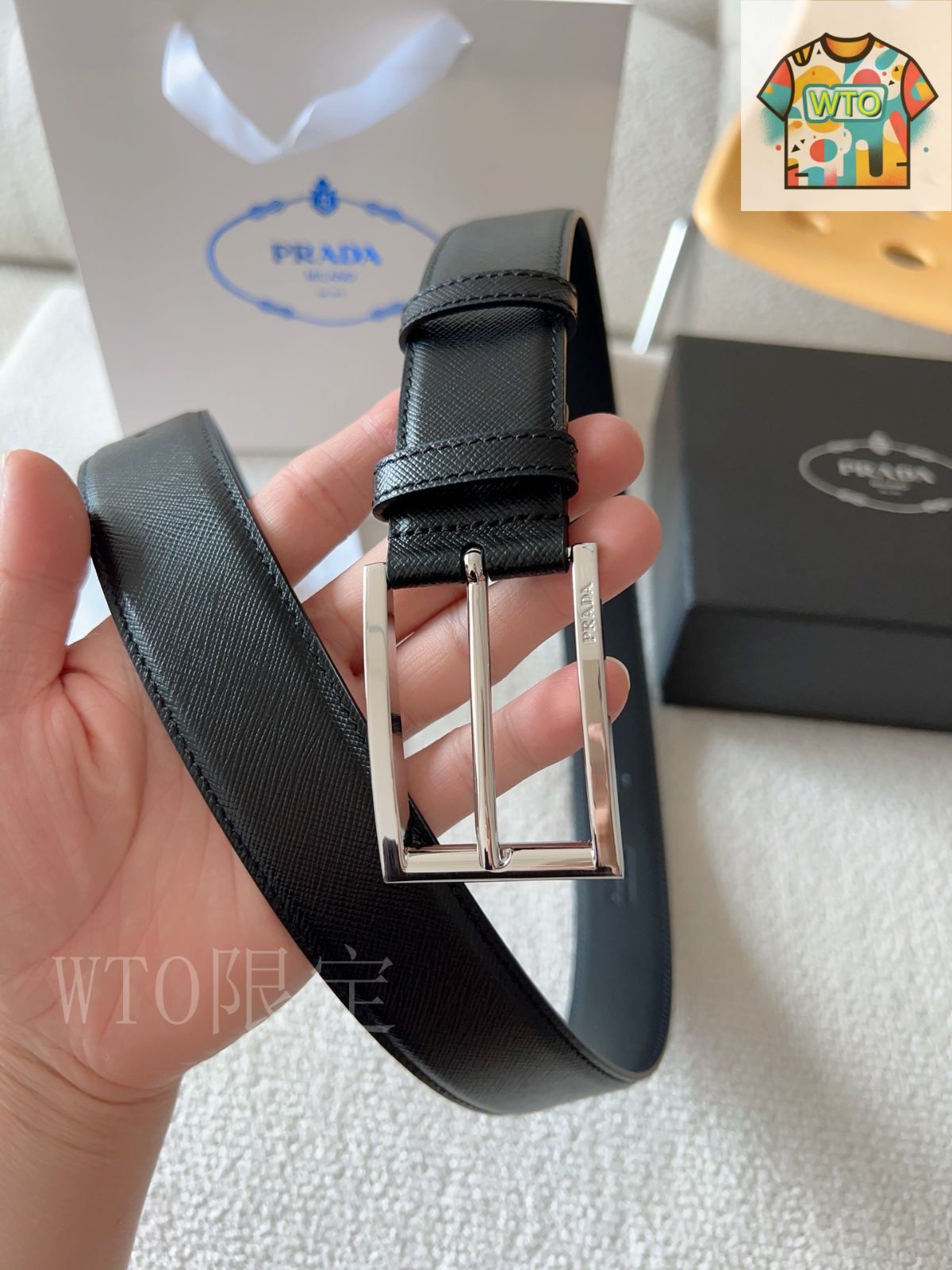 毎日が輝く【PRADA】モダンデザイン レザーベルト 楽天市場】プラダ/PRADA ベルト メンズ 型押しカーフスキン