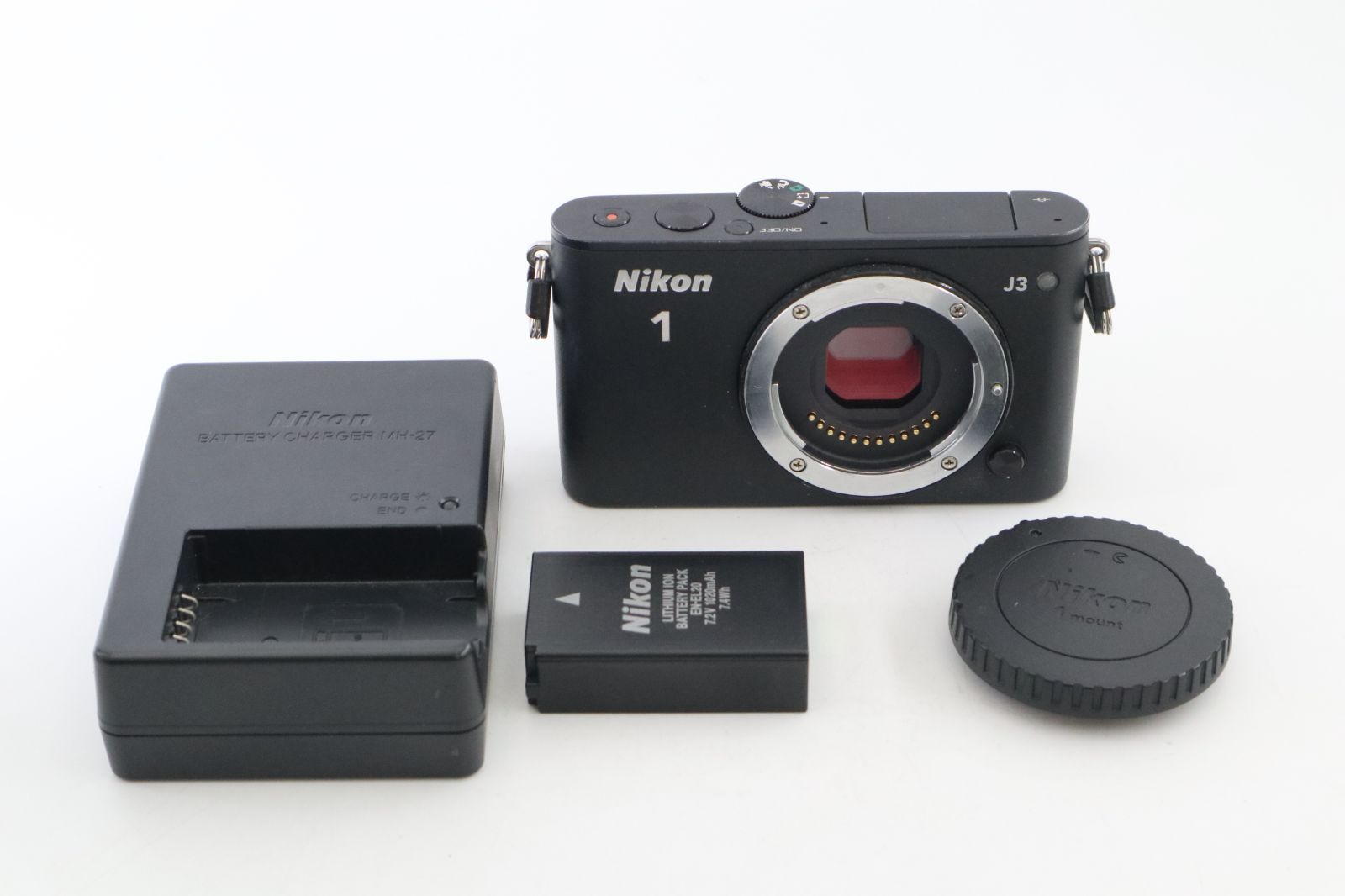 ニコン Nikon 1 J3 Black Body Only 付属品充電器 動作品 □iTN047