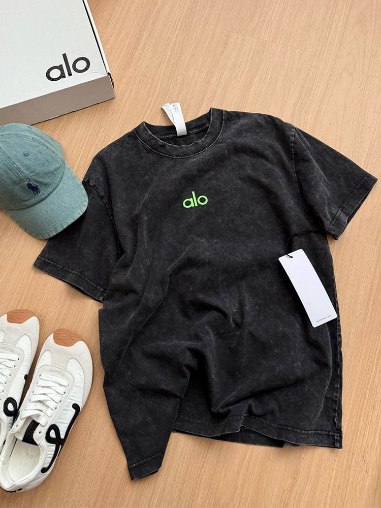 aloロゴプリント ルーズフィットTシャツ