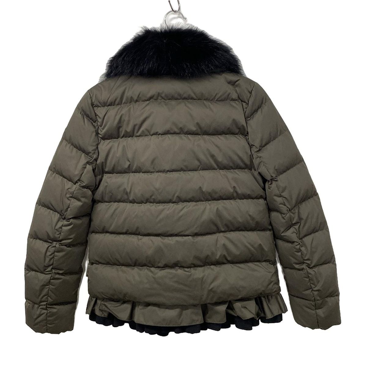 MONCLER - MONCLER(モンクレール) ダウンジャケット サイズ1美品  CHENONCEAU GIUBBOTTO カーキ×黒 長袖/冬 MONCLER(モンクレール) ダウンジャケット サイズ1美品