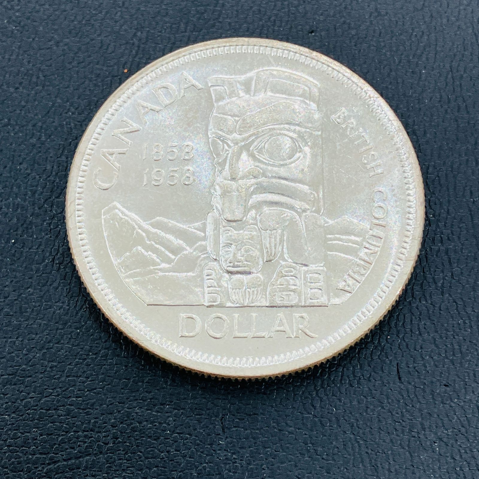 A【アンティーク】カナダ銀貨 1ドル ブリティッシュ・コロンビア