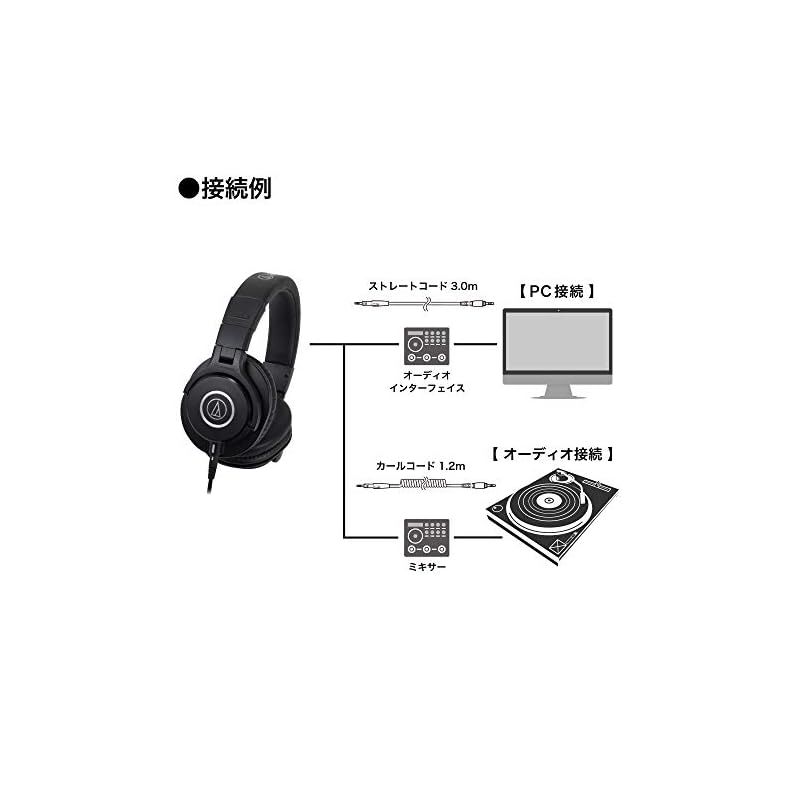 オーディオテクニカ ATH-M40x プロフェッショナルモニターヘッドホン ATH-M40x スタジオレコーディング 楽器練習 動画編集 ミキシング ブラック 0 USTAUSTRALIA_COM_AU