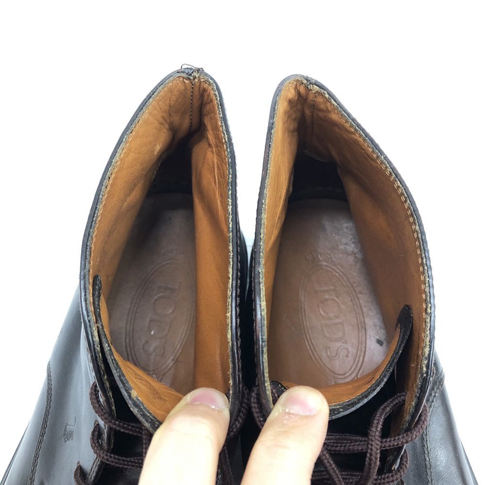 TOD'S トッズ レザー チャッカーブーツ サイズ：8 (26cm位) 焦げ茶