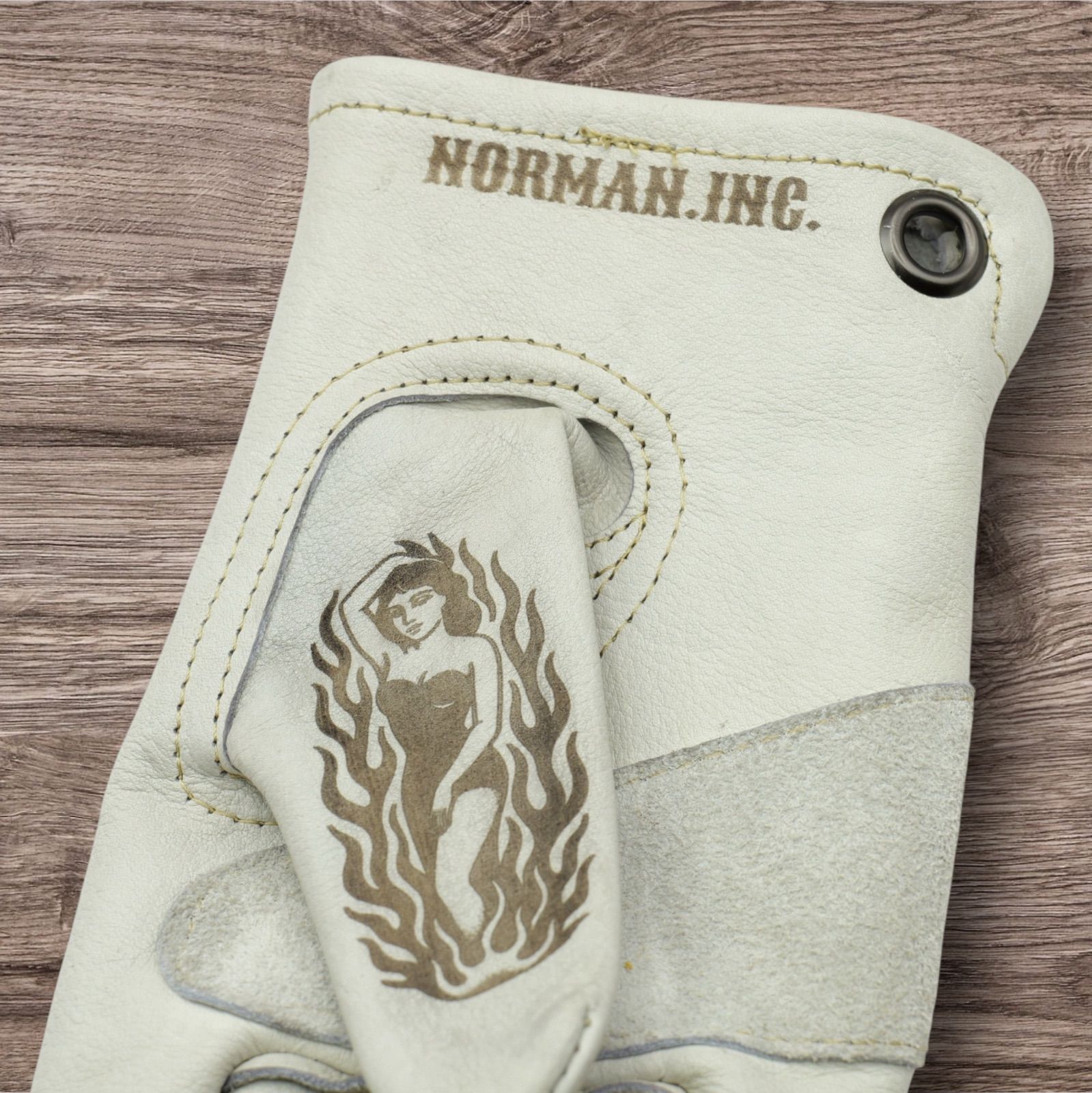 牛革 レザーグローブ ホワイト 白 アメリカン バイク ハーレー