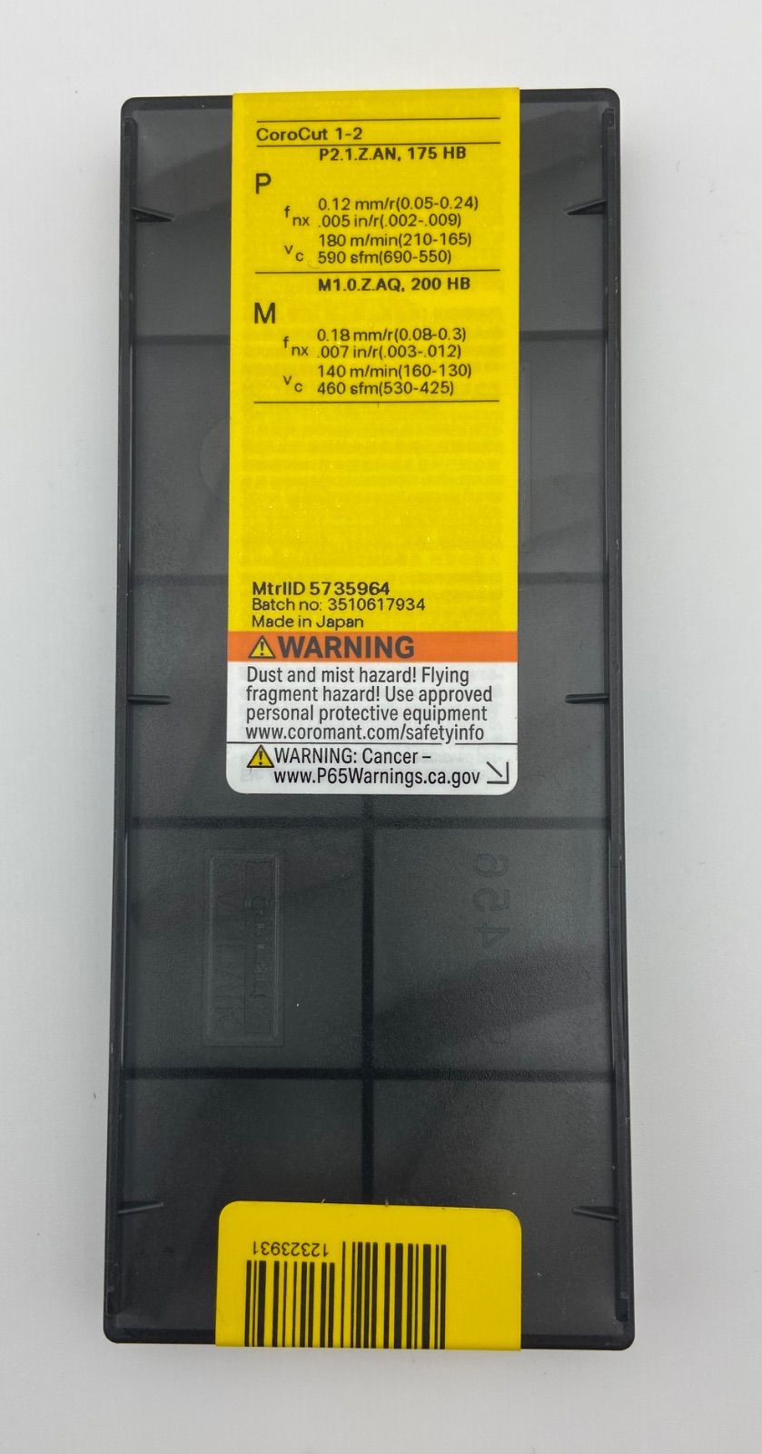 サンドビック　コロカット1・2　溝入れ加工用チップ(320)　2135　N123E2-0200-0002-GM 2135 8716　10個（1723235） サンドビック コロカット1・2 溝入れ加工用チップ(320) 3115 ( N123L2