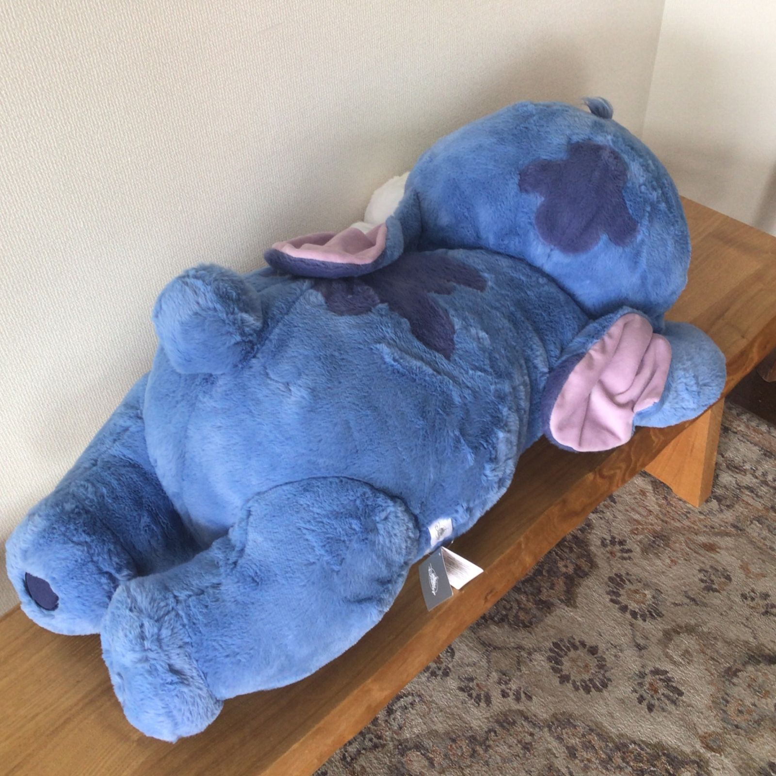 新品 特大 スティッチ ぬいぐるみ スーパービッグ 寝そべり ディズニーストア 9187 【未使用 タグ付】ディズニー ストア スティッチ ぬいぐるみ 87cm