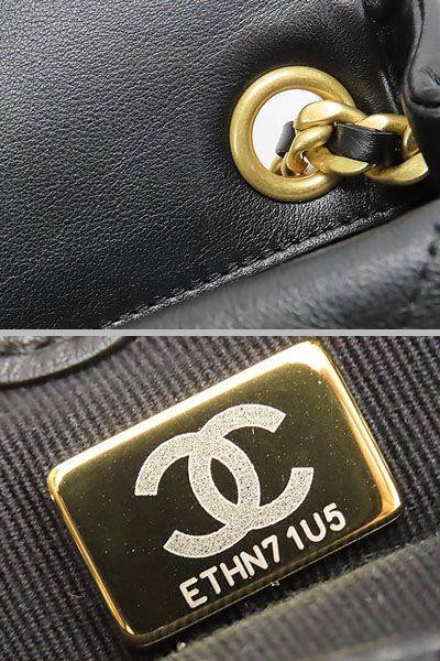 【レア未使用】シャネル　CHANEL　マトラッセ　ココマーク　ターンロック　チェーン スモール バックパック　リュックサック　ブラック アンティークゴールド金具　カーフレザー　AS4275