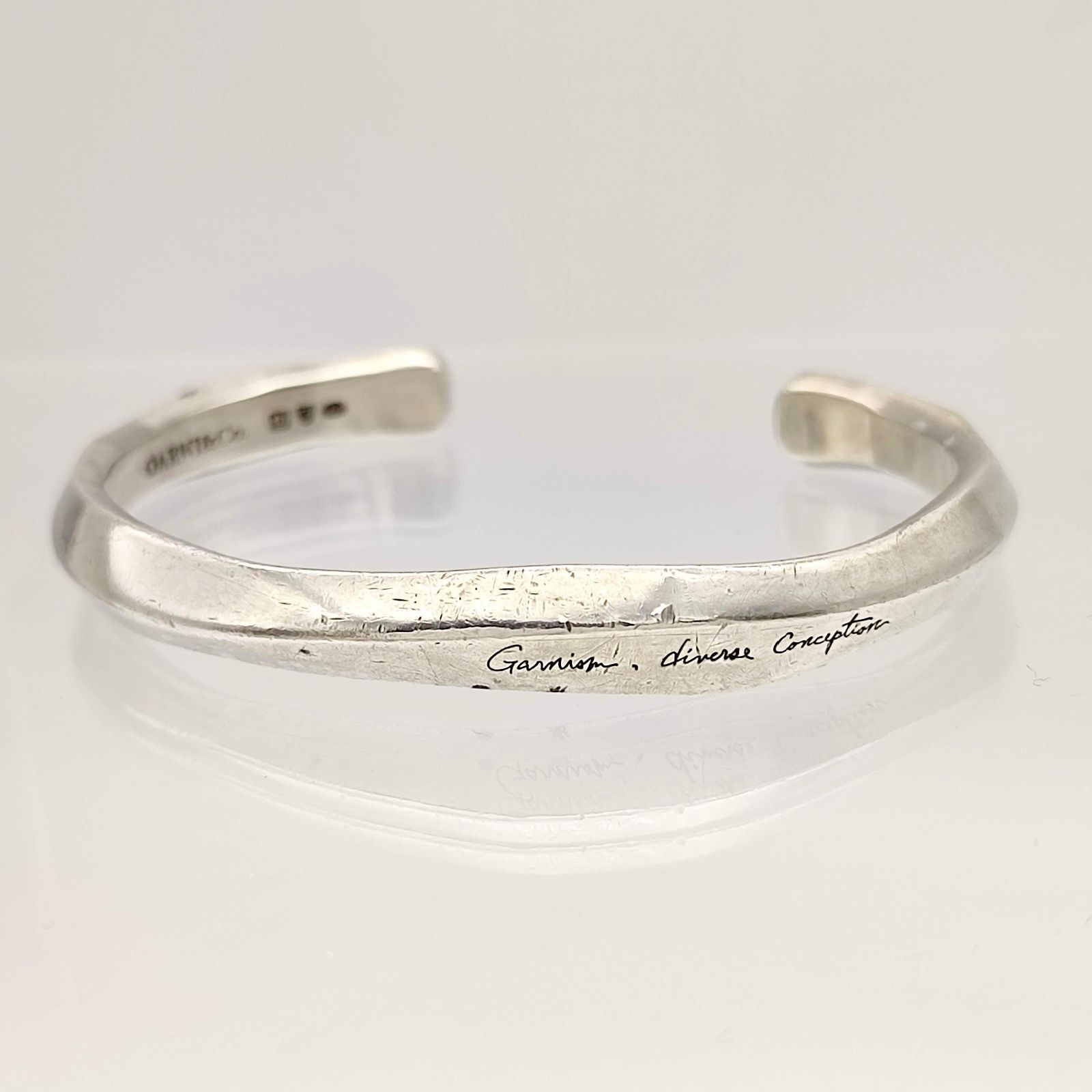 美品】GARNI ガルニ ウェーブバングル ロゴ SILVER シルバー925