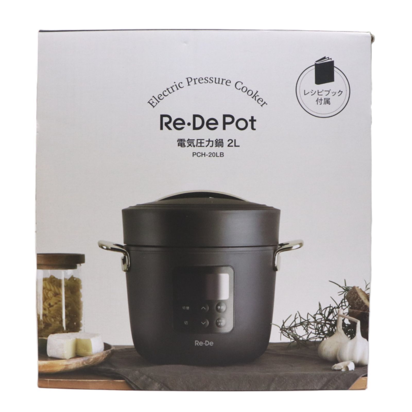 Re・De Pot リデポット 電気圧力鍋 2L BLACK PCH-20LB【 可（C