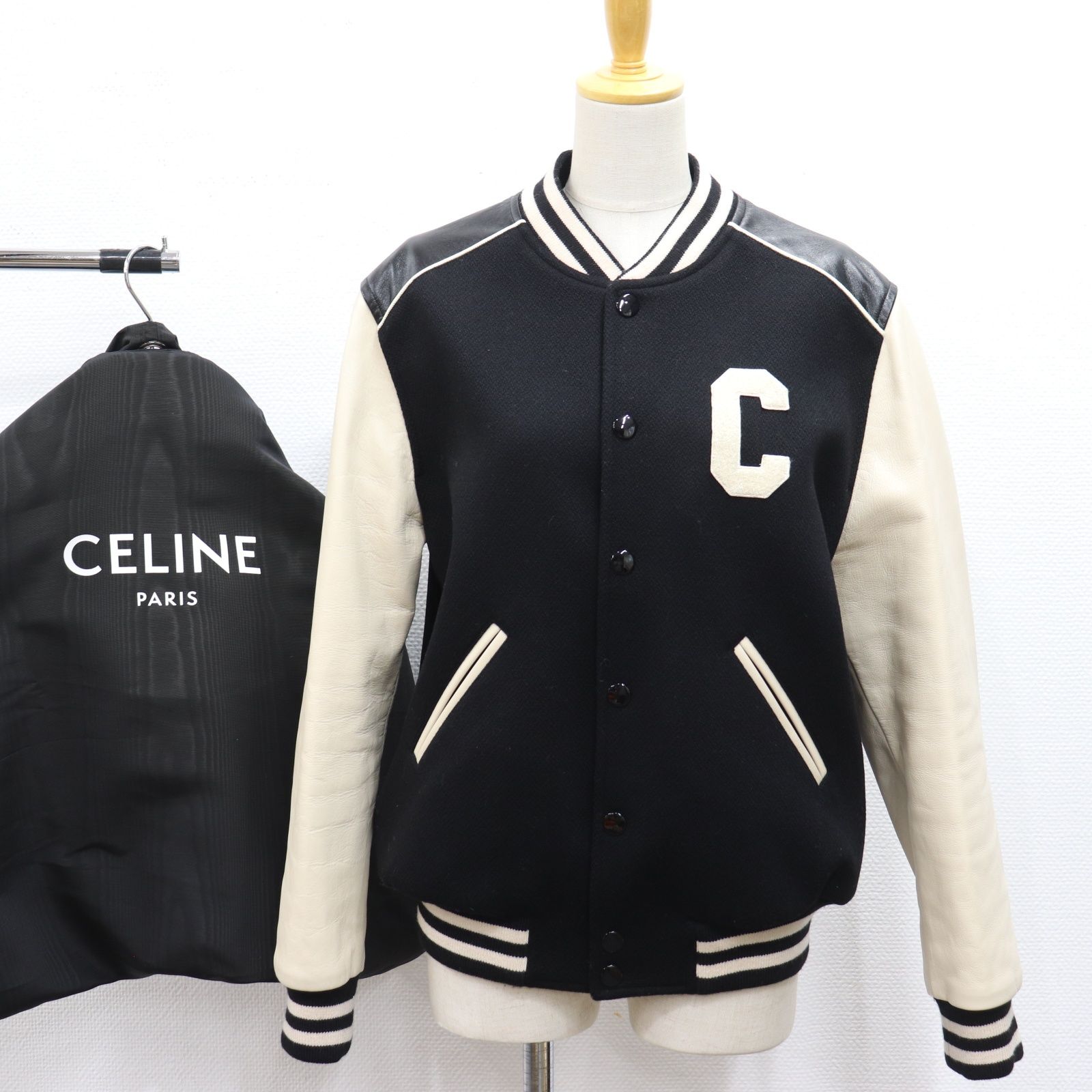✨美品✨CELINE 23SS ジップアップジャケット CELINE (セリーヌ) 23AW オーバーサイズ カーフ レザー テディ