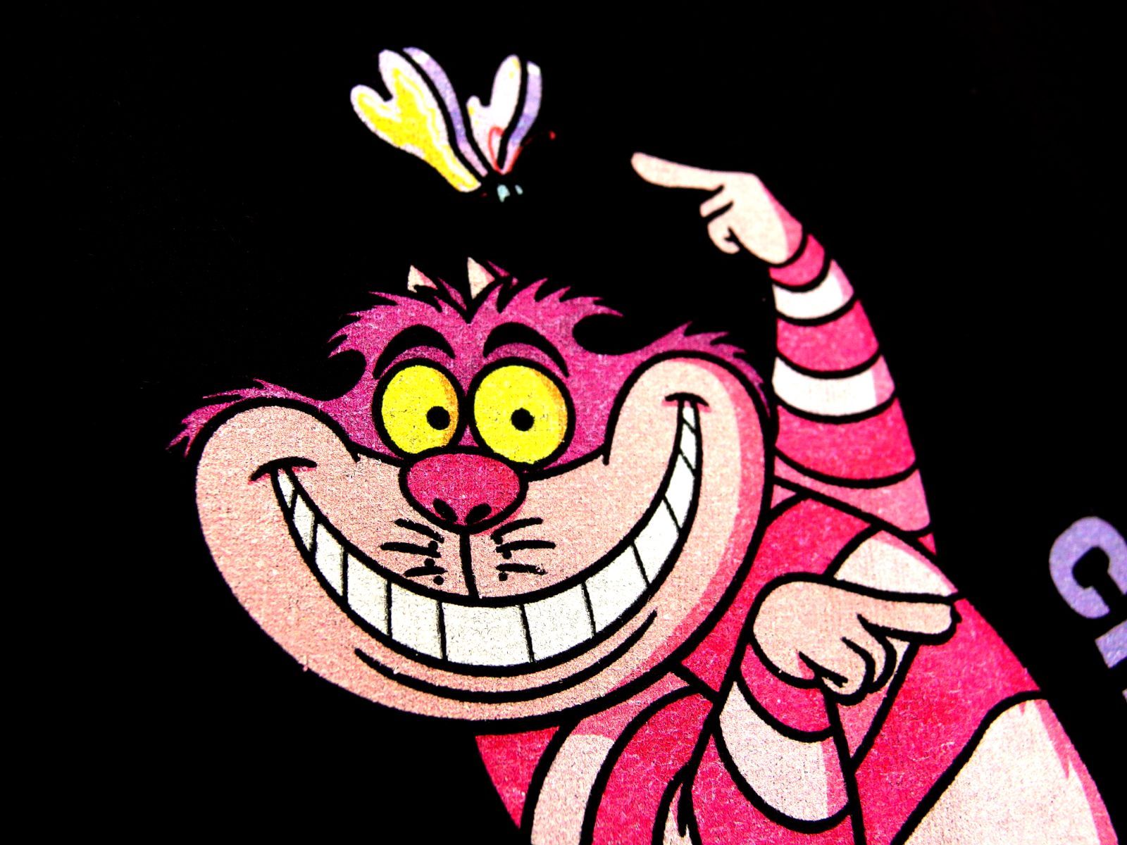 チェシャ猫 長袖トレーナー ブラック CHESHIRE CAT チェシャ猫 長袖トレーナー ブラック CHESHIRE CAT