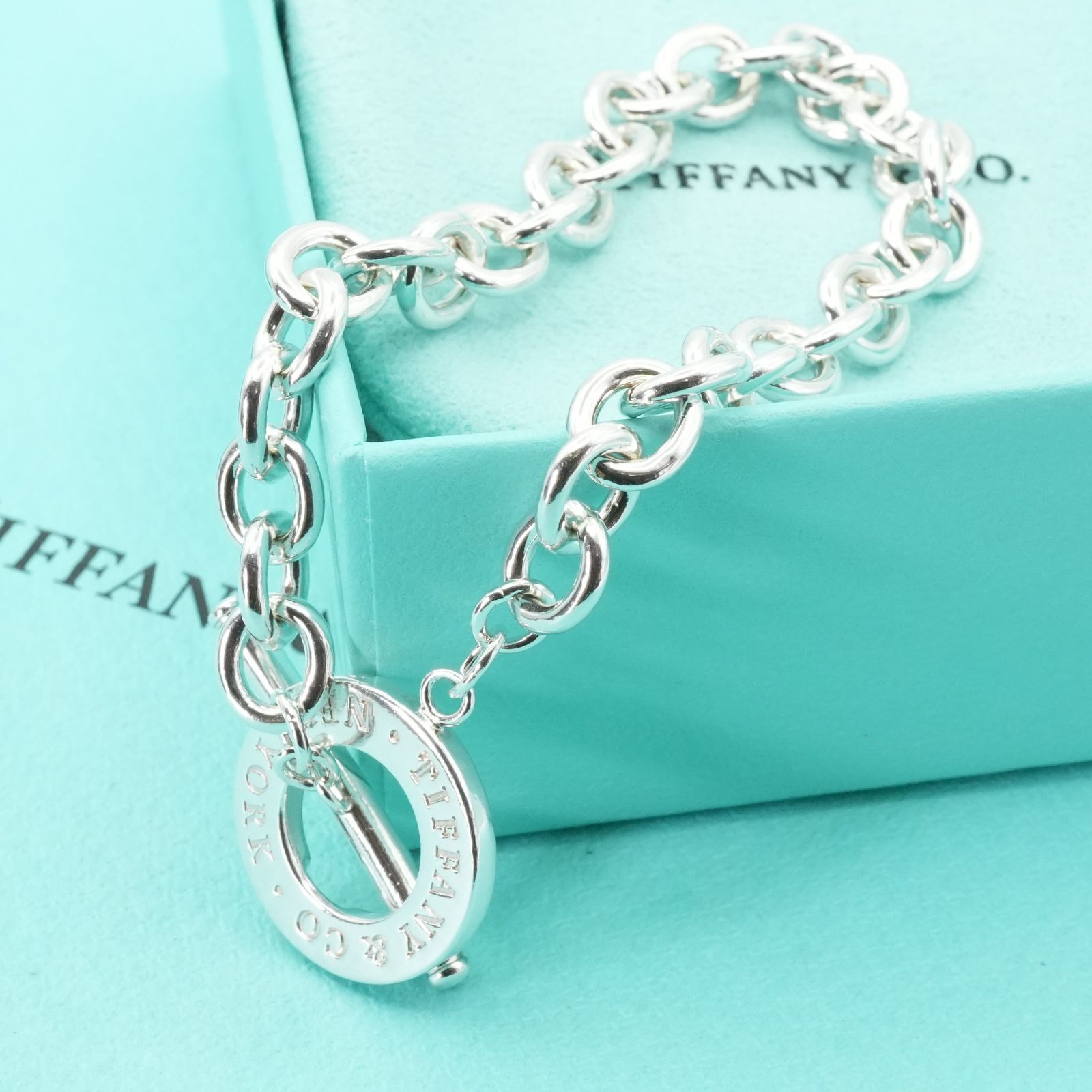 美品 ティファニー トグル ブレスレット サークル シルバー TIFFANY&Co. 極 美品 ティファニー サークル トグル
