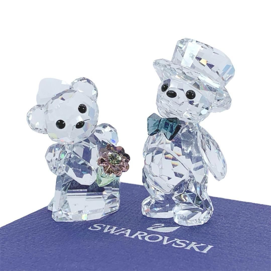 希少 スワロフスキー あなたと私 クリスタル ベア インテリア - メルカリ